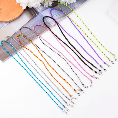 Cross-Border Hot Selling Mask Extension Rope Anti-Separation Rope Adjustable Buckle Wind Proof Rope Various Colors Mask Rope