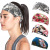 European and American New Printed Sports Headband Yoga Hair Band Sweat Absorbing Antiperspirant Ladies Wide-Edge Head Band in Stock Wholesale
