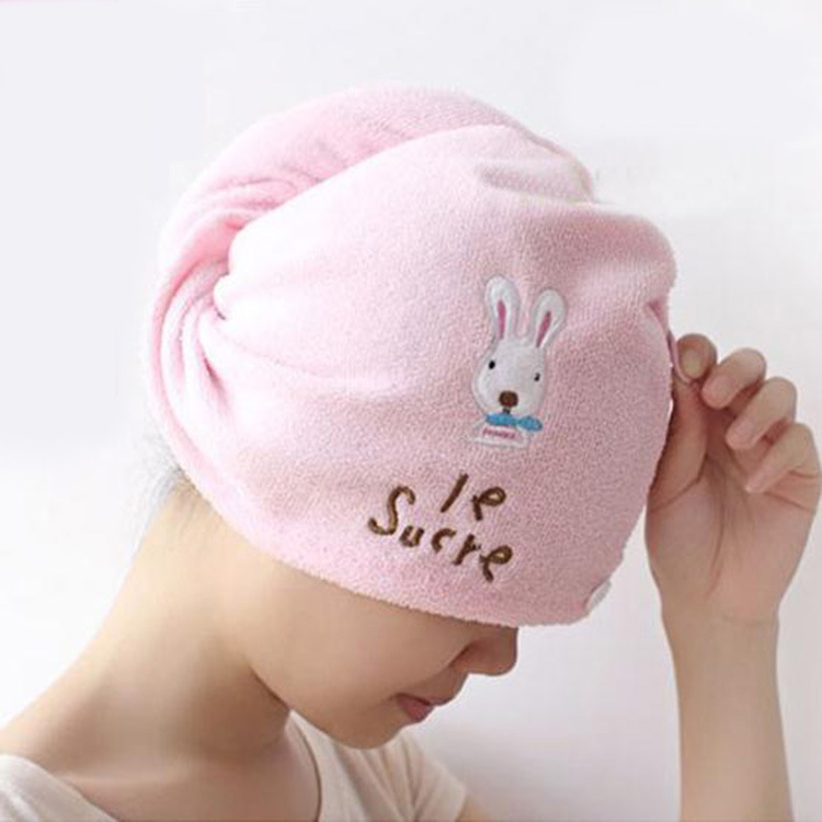 water absorption lovely elephant dry hair cap superfine fiber reinforced rabbit dry hair cap micky r