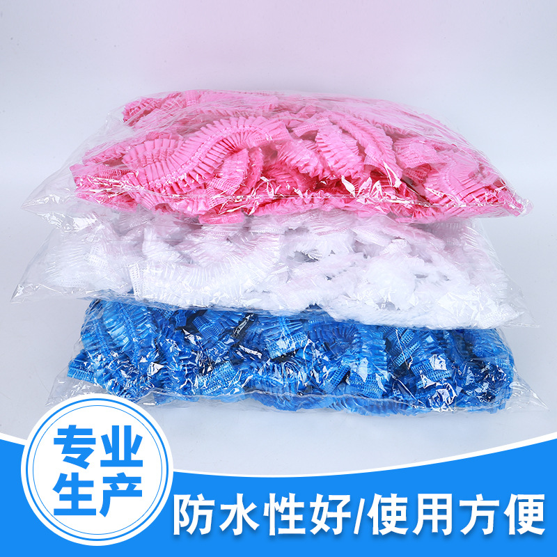 Disposable shower cap solid color waterproof shower cap lampblack thick cover waterproof shower cap