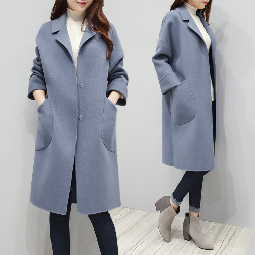 mid-length casual plus size korean women‘s woolen coat wholesale stall clothing women‘s woolen coat clearance