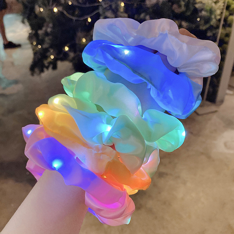 Korean LED LED pig large intestine hair ring rubber band fem...