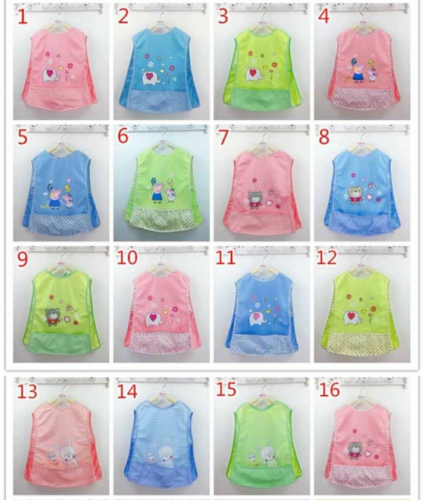 baby waterproof sleeveless coverall infant anti-dressing eating clothes boys and girls anti-dirty protective clothing large bib