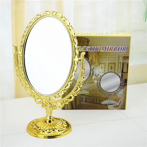 [factory direct sales] desktop makeup mirror european retro hd double-sided dressing mirror oval mirror