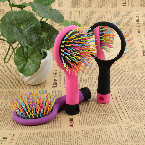 manufacturers recommend korean-style round portable rainbow comb abs rainbow air cushion comb