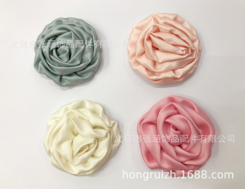 Spot Goods Korean Fabric Three-Dimensional Vintage Flower Simple and Elegant Accessories Clothing Accessories Corsage Headdress Flower Shoe Ornament