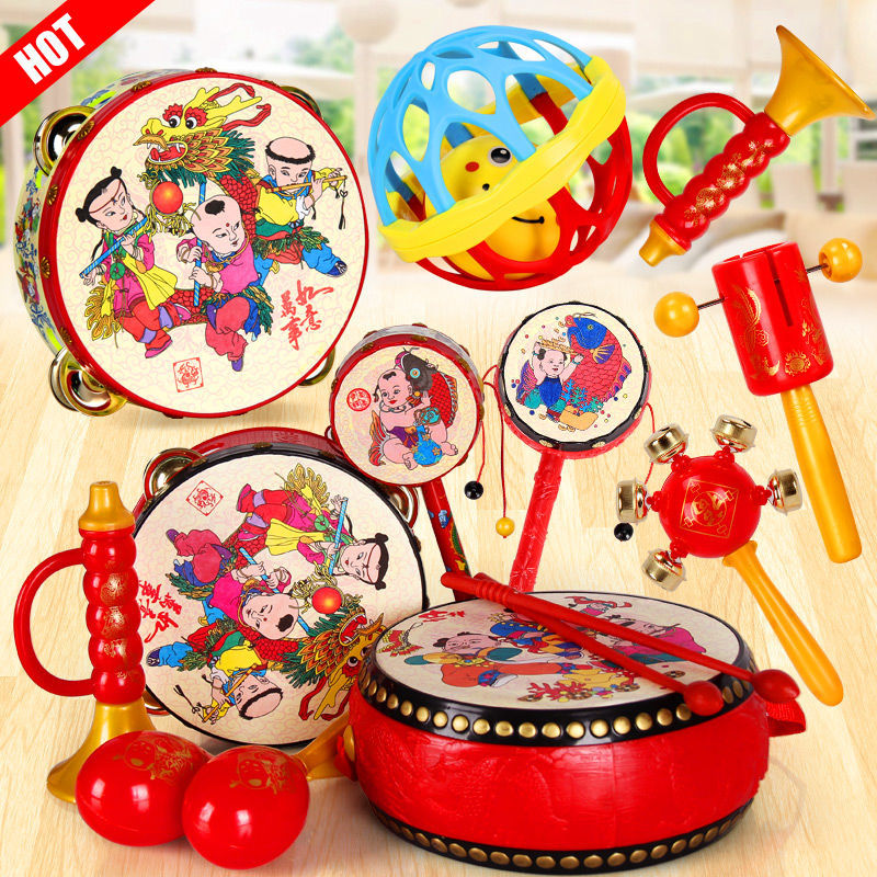 infant wave drum 1-12 months baby toys tradition