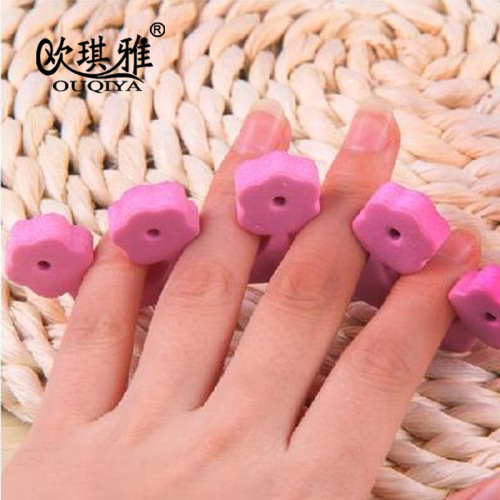 factory direct supply nail polish glue sponge toe separator toe finger separator toe cotton foot beauty wholesale