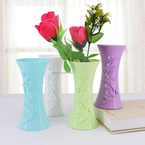 Vase Insert Artificial Dried Flower Plastic Decorative Drop-Resistant Flower Basket Home Living Room Table Top Decorative Flower Vase