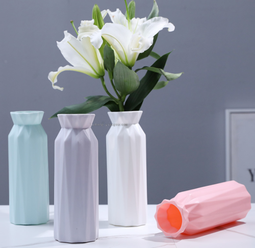 plastic drop-resistant vase home flower arrangement flower device simple home decoration decoration decoration plastic vase