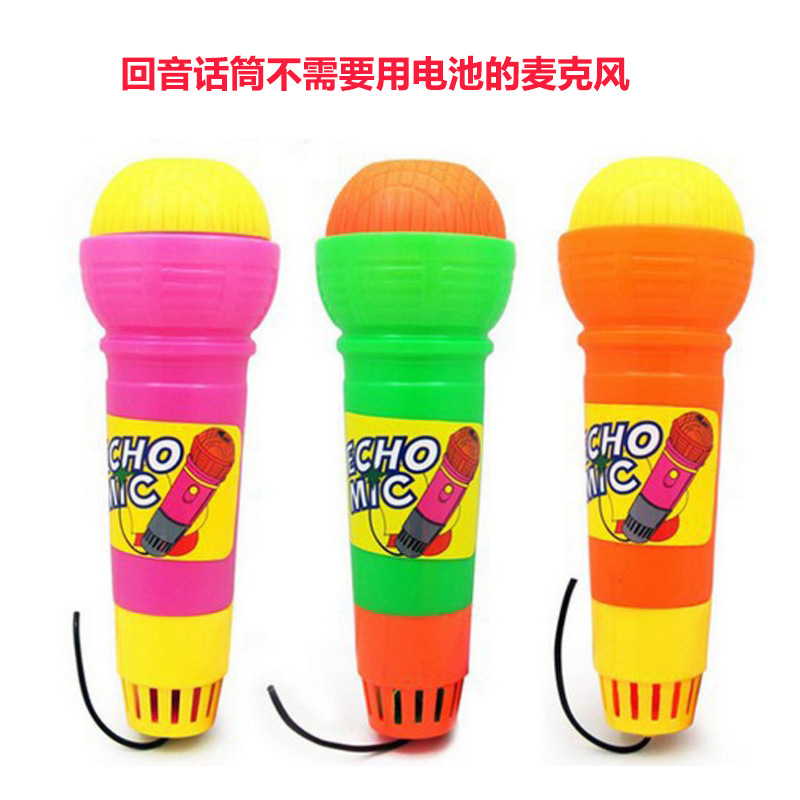 Children's Toys Inverted Turn Microphone without Battery Inverted Turn Microphone with Black Li
