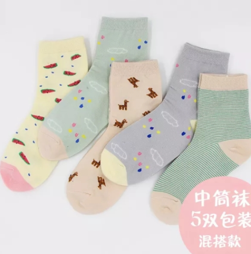 Girl Socks Autumn and Winter Chic Mid-Calf White Girl Middle School Student Style Thick Preppy Style Korean Simple