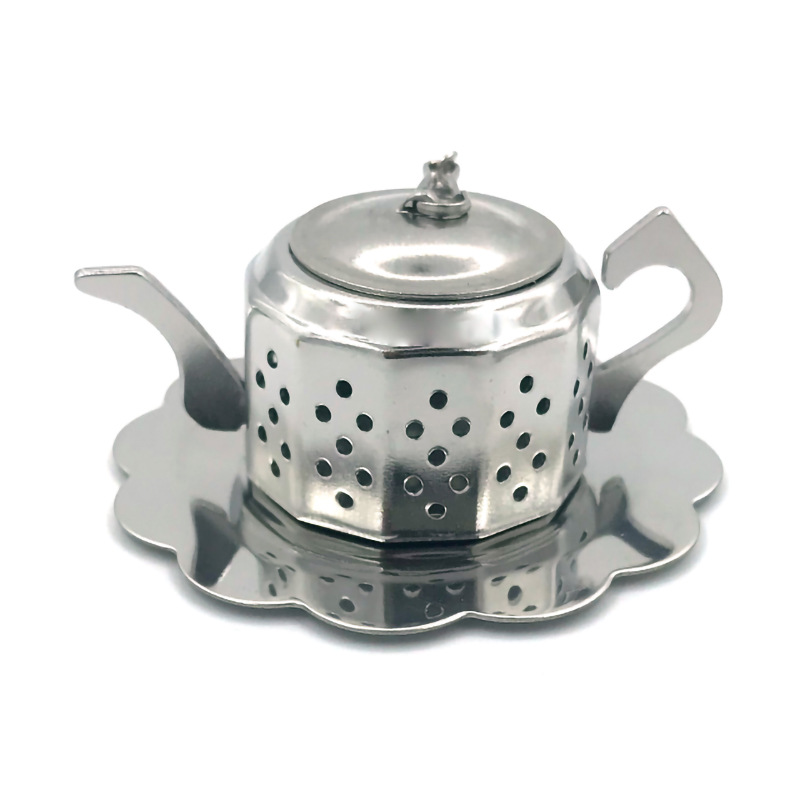 Temeixi Stainless Steel 304 Lace Tea Filter Creative Teapot Tea Making Device Simple Tea Strainer Fi