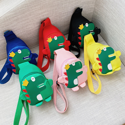 Korean Style Children‘s Chest Pack Shoulder Bag Cute Dinosaur Small Chest Bag Stall Fashion Boys and Girls Crossbody Bag