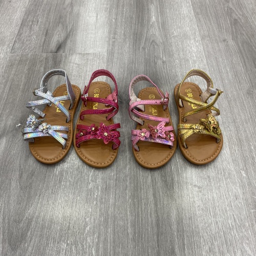 stock shoes children sandals spot girls sandals summer butterfly flower sandals