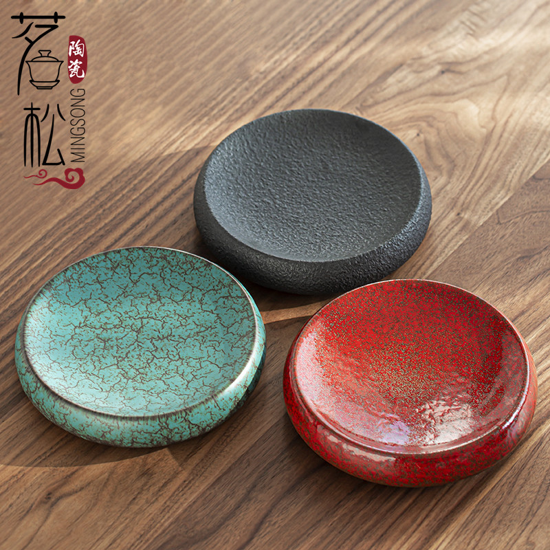 Pot Tray Ceramic Small Number Dry Tea Tray Heat Insulation Tea Tray Tea Table Tea Ceremony Accessori
