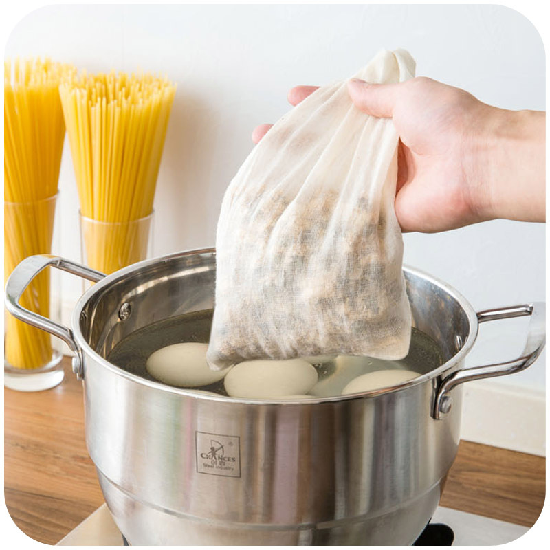 A1873 Cotton Drawstring Medicine Filter Bag Kitchen Supplies Soup Bag Stew Ingredients Sachet Dreg S