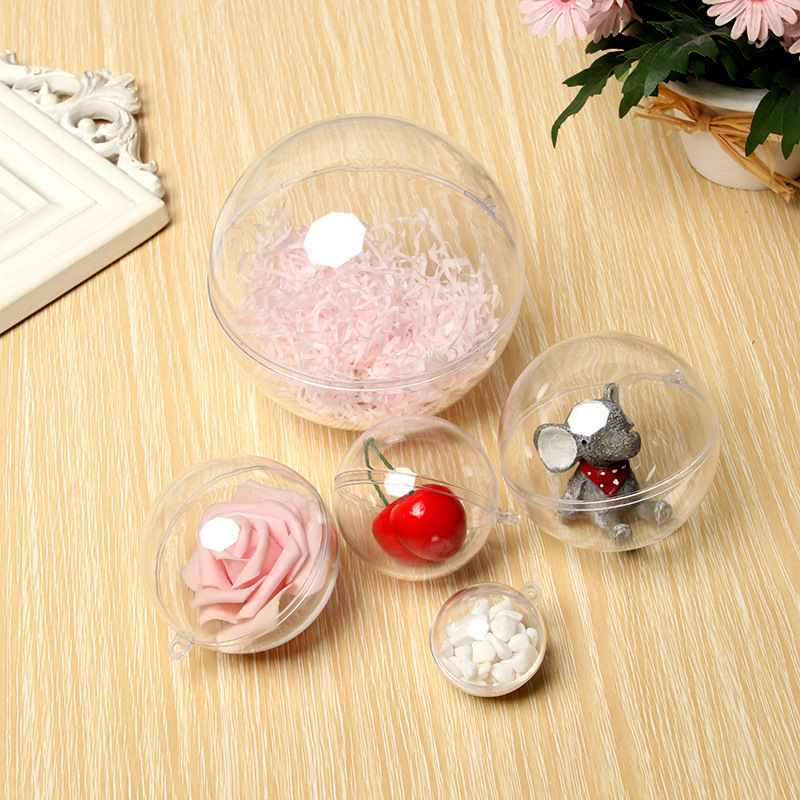 3-25CMPs Hollow Plastic High Transparent Christmas Ball Shop...