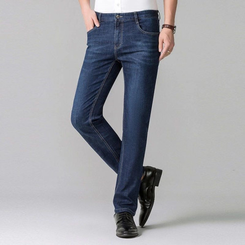 clearance men‘s micro stretch jeans casual straight-leg denim trousers factory leftover stock direct sales stall wholesale