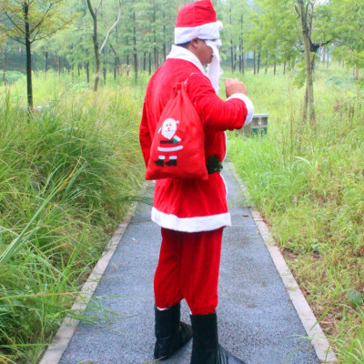 New Christmas Costume Christmas Clothes Pleuche Santa Claus Dress up Clothes Christmas Suit 57 Piece Set