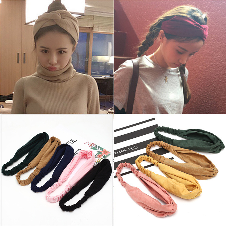 Hair Band Washing Face Hair Band Women's Solid Color Hair Accessories KoreanStyle Elastic Yoga 