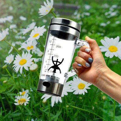 Factory Direct Sales TikTok Same Electric Stirring Cup Battery Transparent Cup Auto Stirring Cup Portable Cup