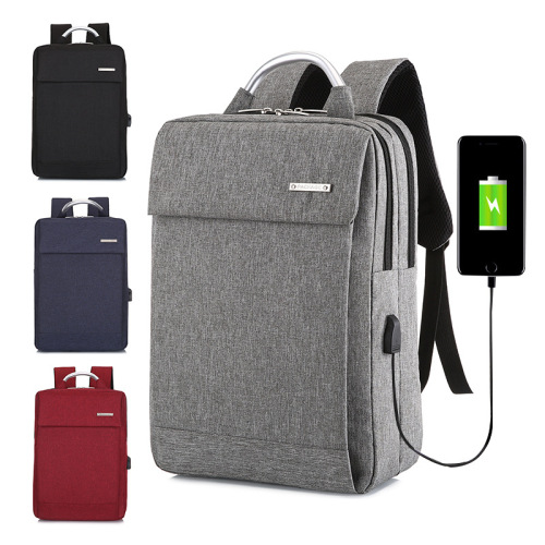 Aluminum Handle Backpack Usb Charging Backpack Laptop Bag Men and Women Briefcase
