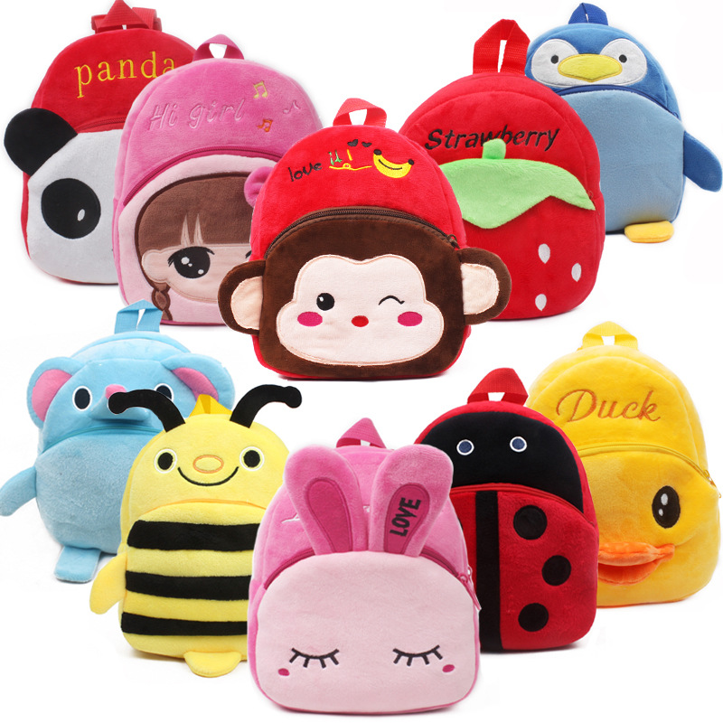Cute 1-3 Years Old Children's Bag Plush Bag Baby Small Backp...