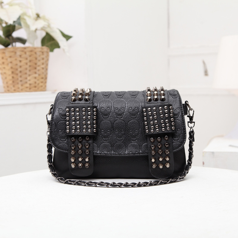 Women's Ins Cool Fashion Women's Riveting Nail Skull Women's...