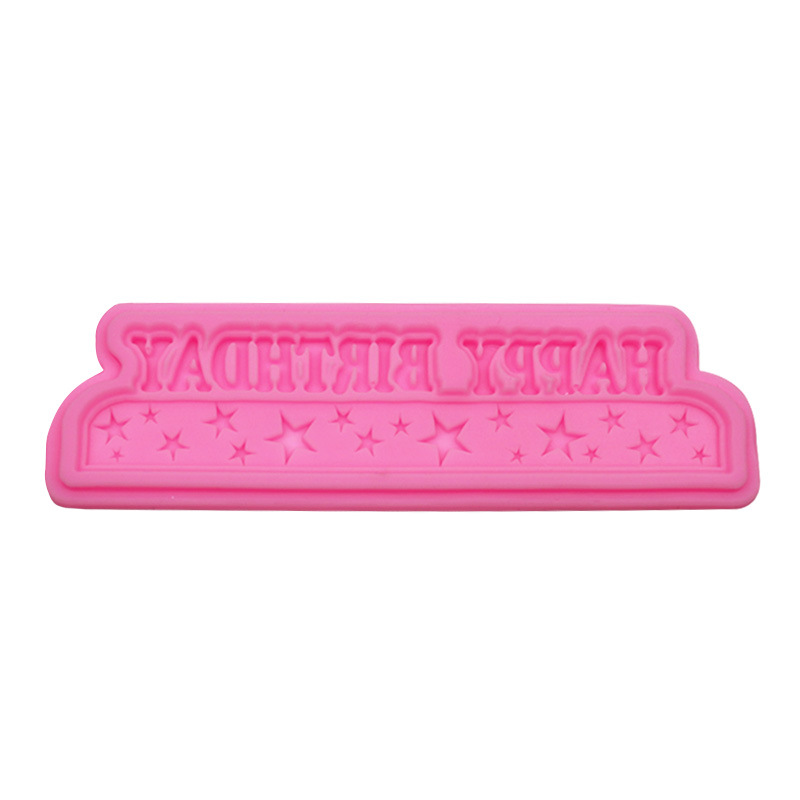 Factory Direct Sales Big Happy Birthday Silicone Fondant Mol...