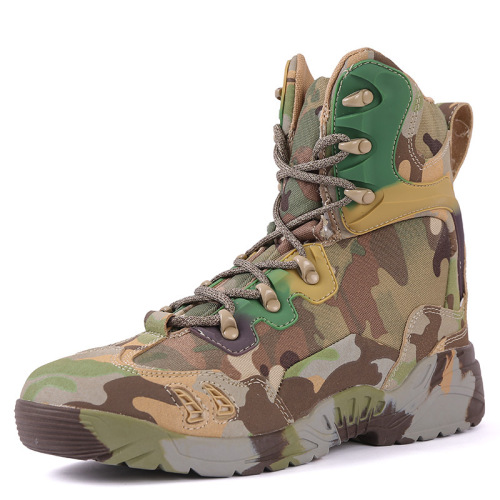 magenan camouflage men‘s military fans genuine leather high-top boots outdoor desert boots boots