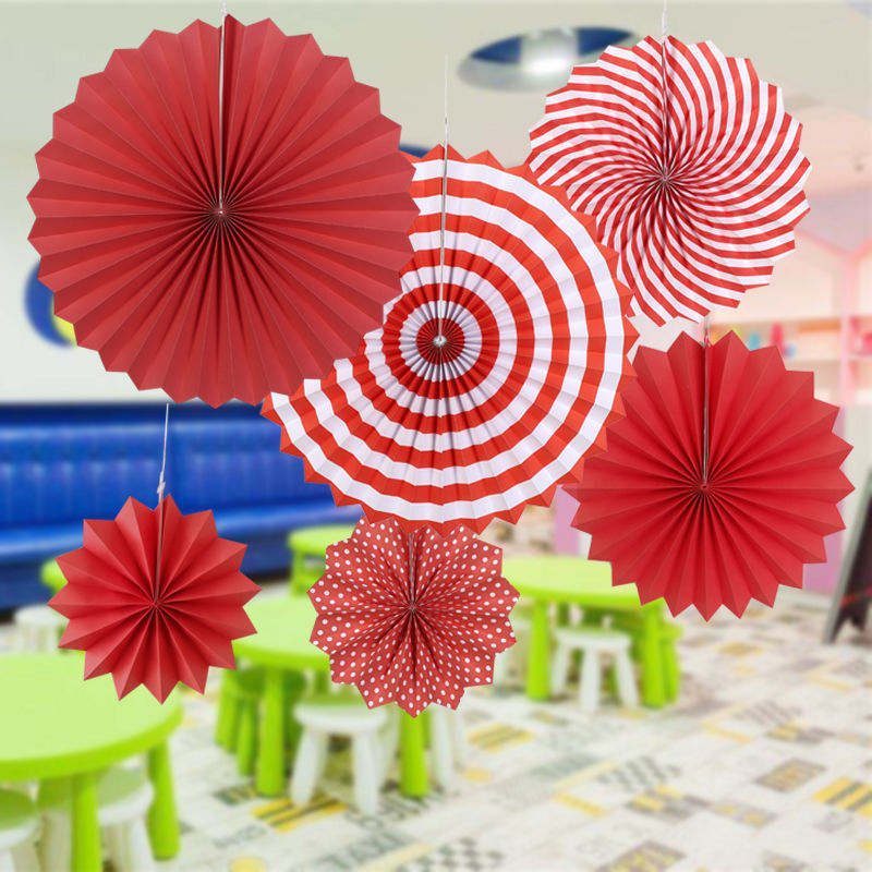 Christmas New Year's Day Decorations Paper Fan Flower Bracel...