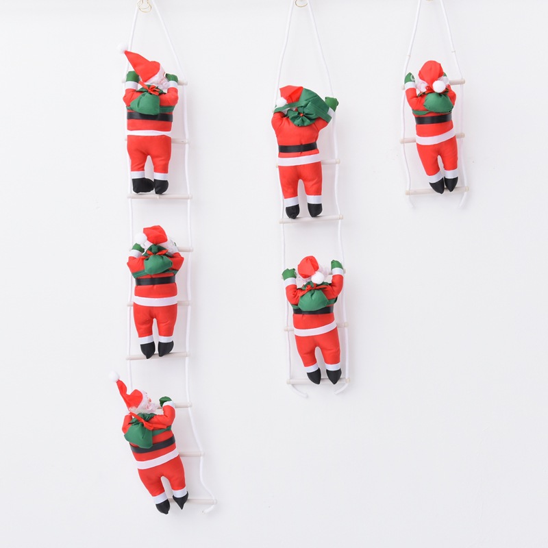 Christmas Decorations 25cm Ladder Climbing Rope Santa Claus ...