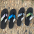 European and American Popular Black Background Magic Bright Leather Shoelace Men Flip-flops/Slipper