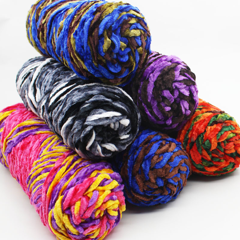 Pleuche Yarn Group Chenille Handmade DIY Woven Scarf Thick L...
