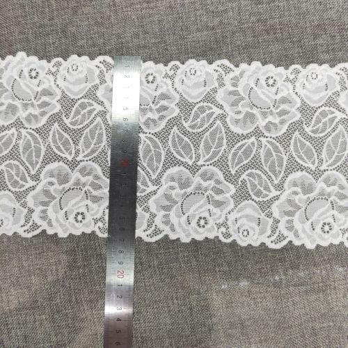 factory direct sales brocade ammonia knitted warp knitting lace rose lace elastic wide lace can be customized wholesale