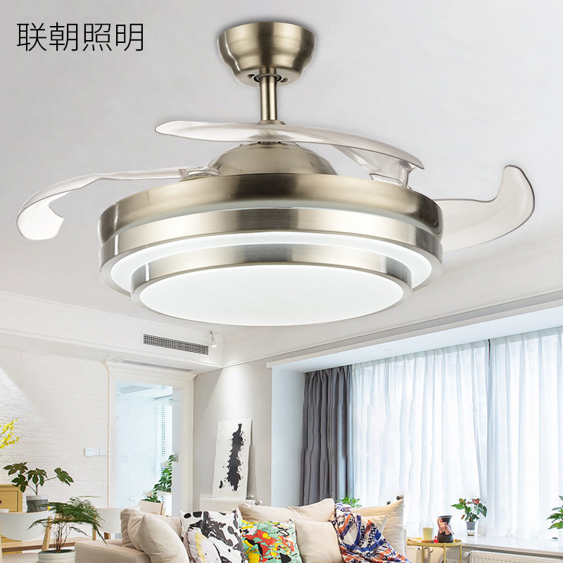 Supply LED Hidden Fan Light Remote Control Ceiling Fan Light FanStyle