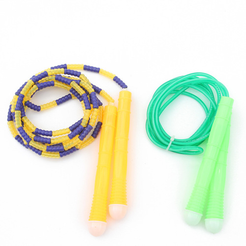 Factory Direct Sales Pattern Bamboo Rope Skipping Adult Student Fancy Bead Festival Lightweight Non-Slip Rope Skipping Sporting Goods Wholesale