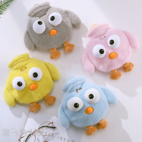 cute chicken team creative plush cloth cover rubber water injection hot water bag cartoon warm water bag warm palace warm baby