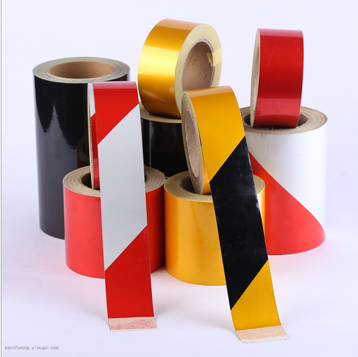 Customized Electric Reflective Film Pole Anti-Collision Film Red, White, Yellow and Black Two-Color