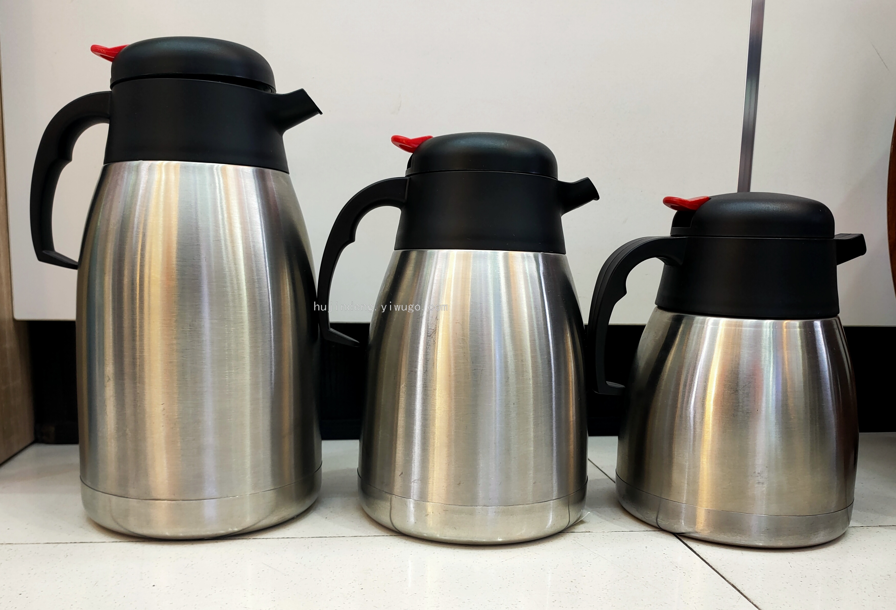 真空不锈钢保温壶 超长保温双层咖啡壶 热水壶平头壶1.2l 1.5l 2l