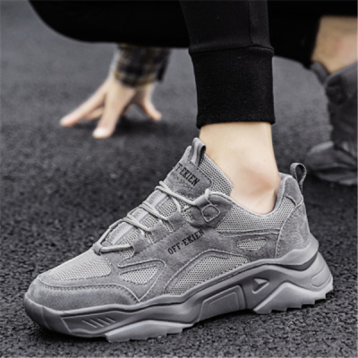  A-24 New Men's Shoes Breathable Mesh Shoes Men's Thick Sole  Casual Shoes Korean Version Heightening Dad Shoes Trend Sneakers Blue