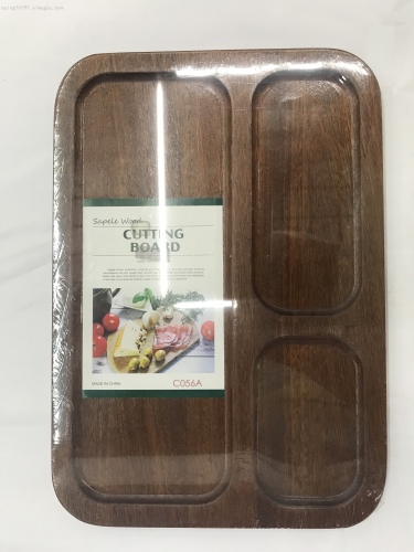 C056 Bread Board Grooved Plate Tray Double-Sided multi-Purpose Solid Wood Chopping Board Chopping Board