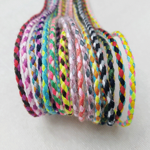 DIY Handmade Colored Thread Braided Thread 4-Strand Ribbon Decorative Waist Rope Belt decorative Clothing Accessories