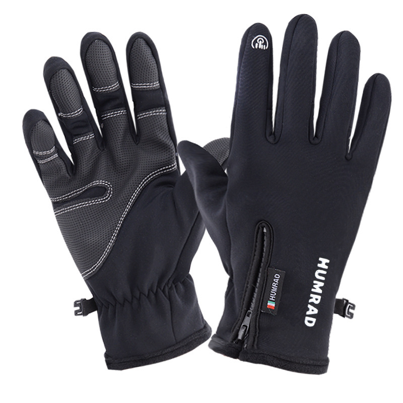 Autumn and Winter Explosion Men's Gloves Warm Waterproof Touch Screen Windproof Sports Plus Vel