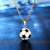 E-Commerce Supply World Cup Football Pendant Sports Equipment Necklace Titanium Steel Fans Necklace