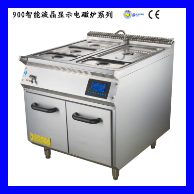 Vertical Stainless Steel Electromagnetic Combined Cooking Stove Series Commercial Electromagnetic Tank with Cabinet Western Food Hotel Kitchen Equipment