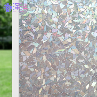3D Laser Static Window Film Glass Stickers Amazon Cross-Border Hot Sale Light Transmitting and Opaque Factory Direct Sales