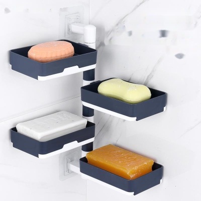 Multifunctional Rotating Bathroom Organizer With Free Punching