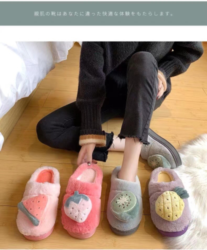 new cotton slippers cute fruit series home slippers cartoon cute couple slippers factory direct sales
